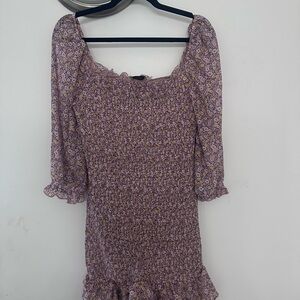 Dress Forum Purple Floral Mini Dress
